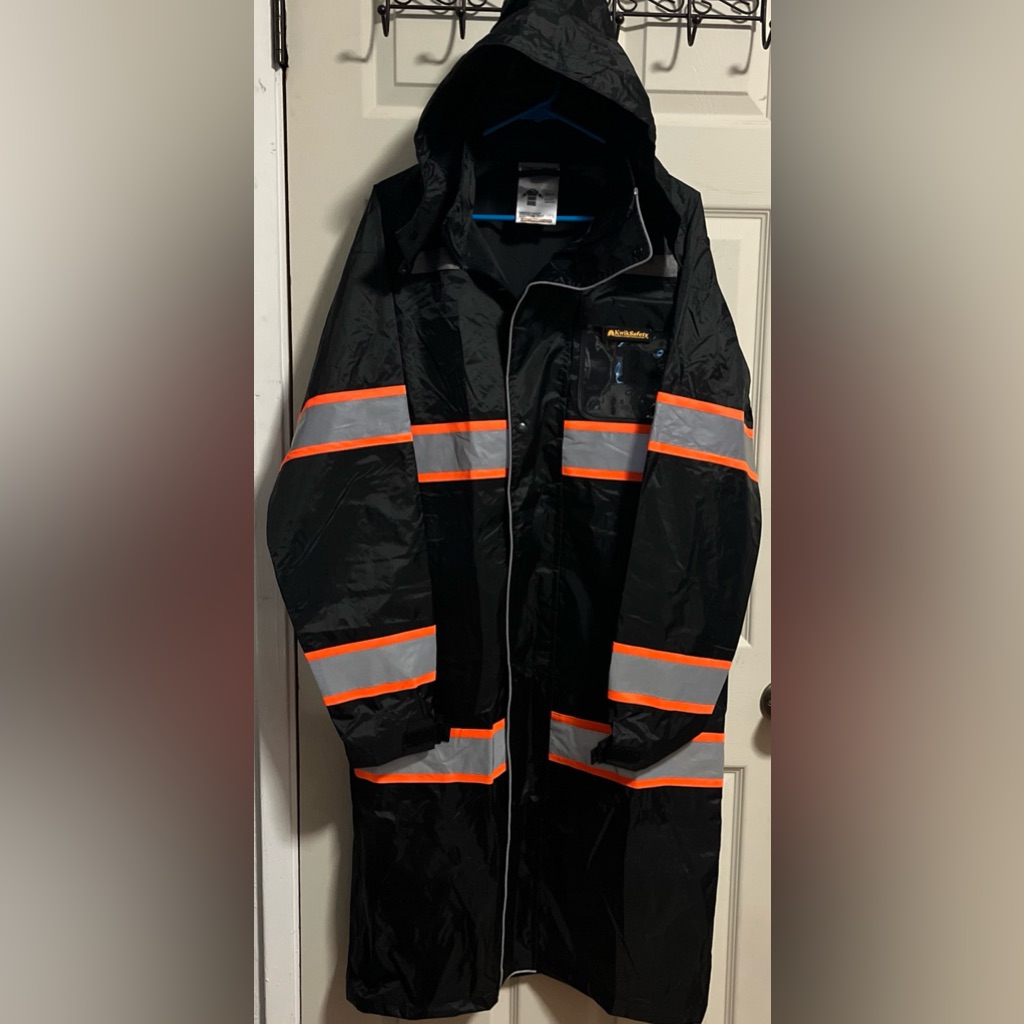 Kwiksafety Black Torrent Trench Safety Jacket Ks5506 Size Medium Nwot
